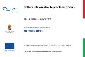 "Belterületi közutak fejlesztése Dócon"