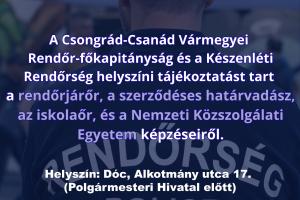 Rendőrségi toborzás 2025. november 28.-án, pénteken 10:30 és 11:30 között